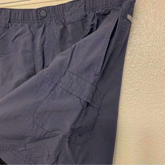COLUMBIA woman’s navy blue nylon pull on hiking fishing shorts 6” plus size 1X - Picture 3 of 10